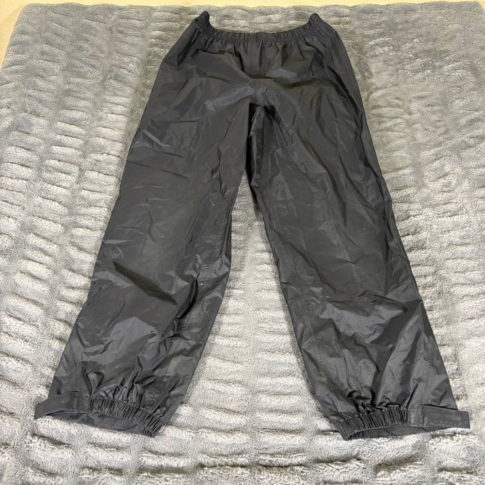 LL Bean Kids 18 Black Nylon Rain Pants Trail Hiking Outdoor Water Resistant